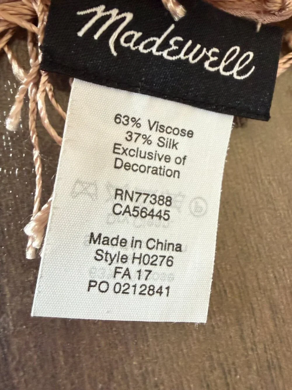 Madewell Brand Triangle Scarf NEW Delicate Soft Colors